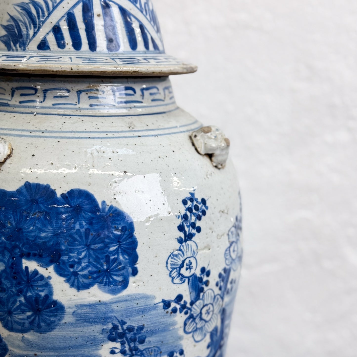 Three Friends of Winter Porcelain Temple Jar