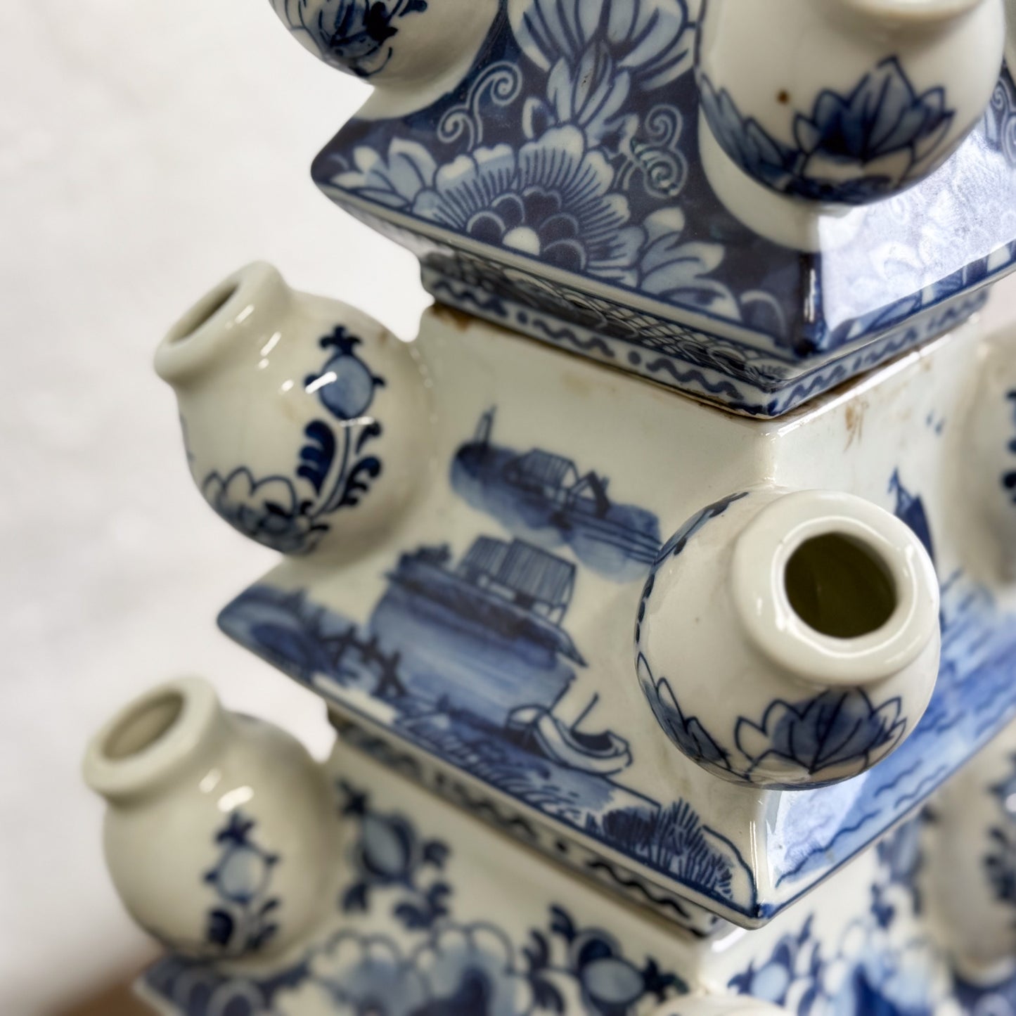 Porcelain Pagoda Tulip Vase I