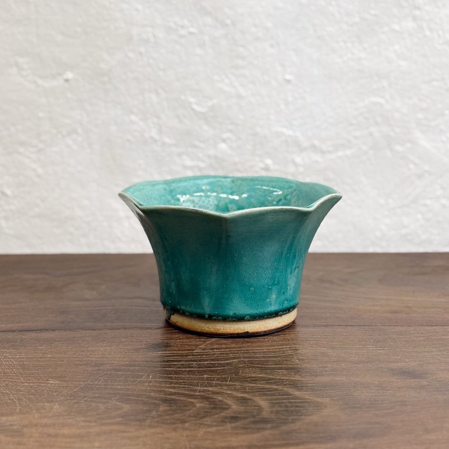 Glazed Hexagonal Planter