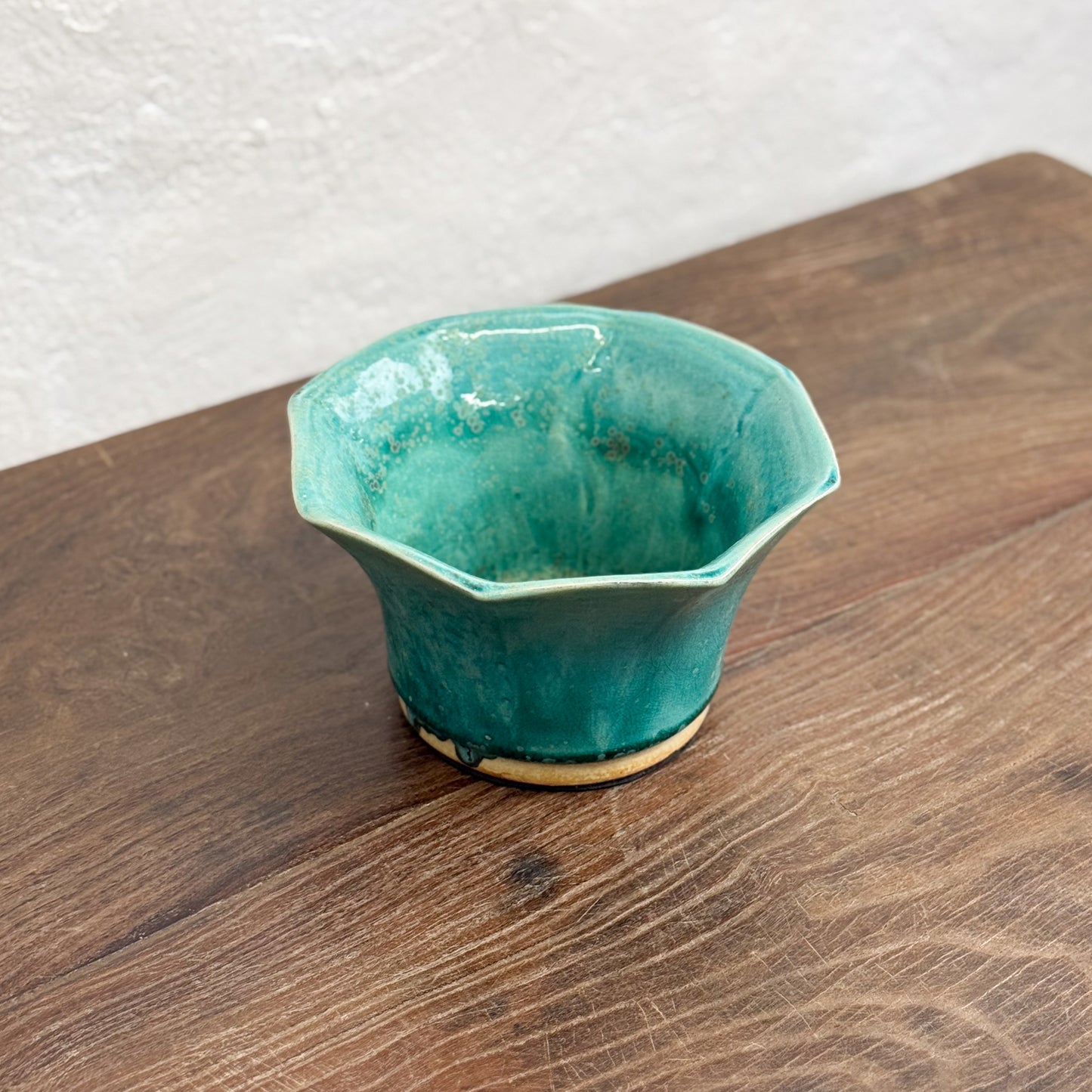 Glazed Hexagonal Planter