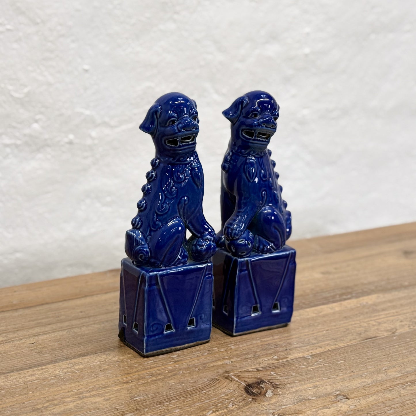 Blue Foo Dog Pair