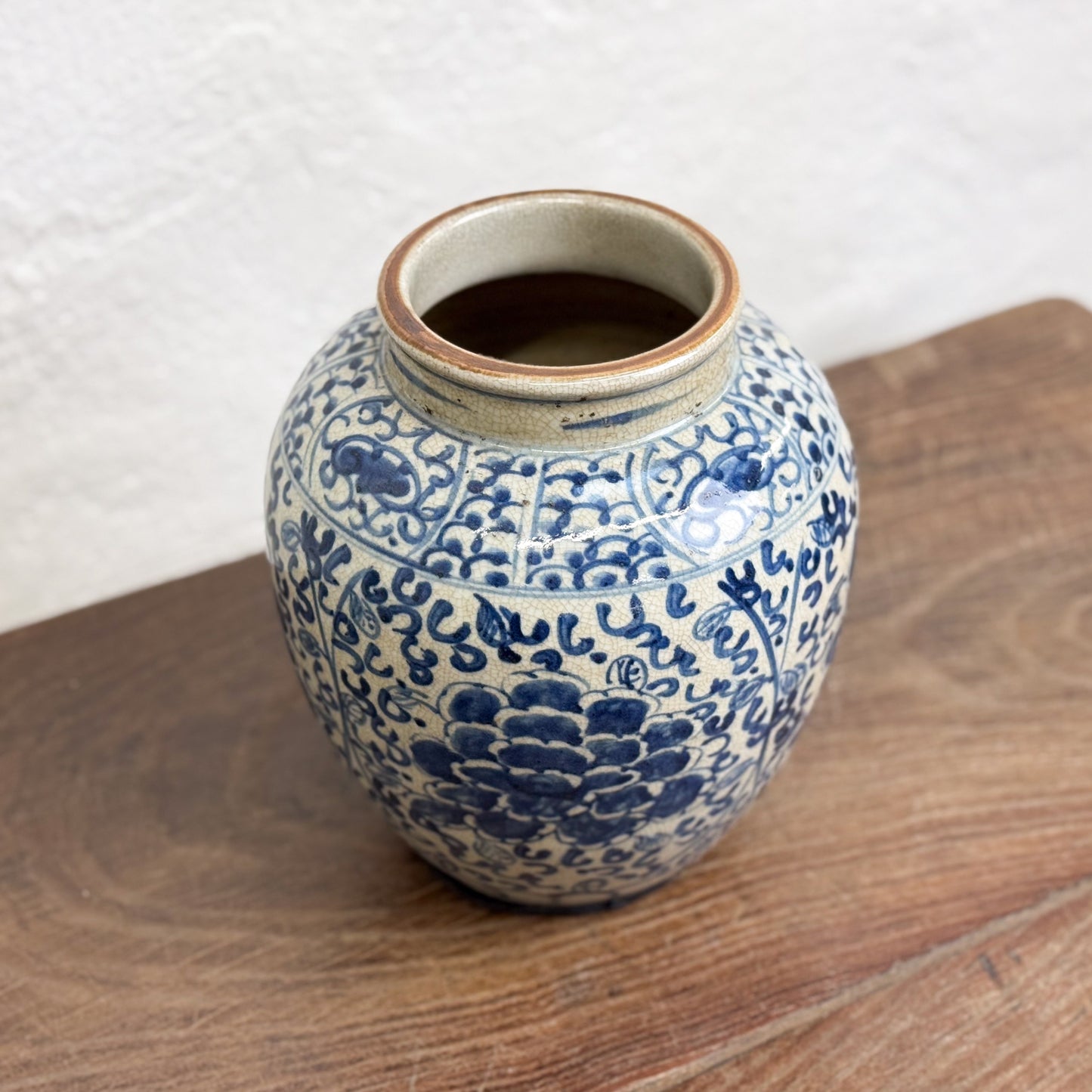 Peony & Vine Porcelain Vase