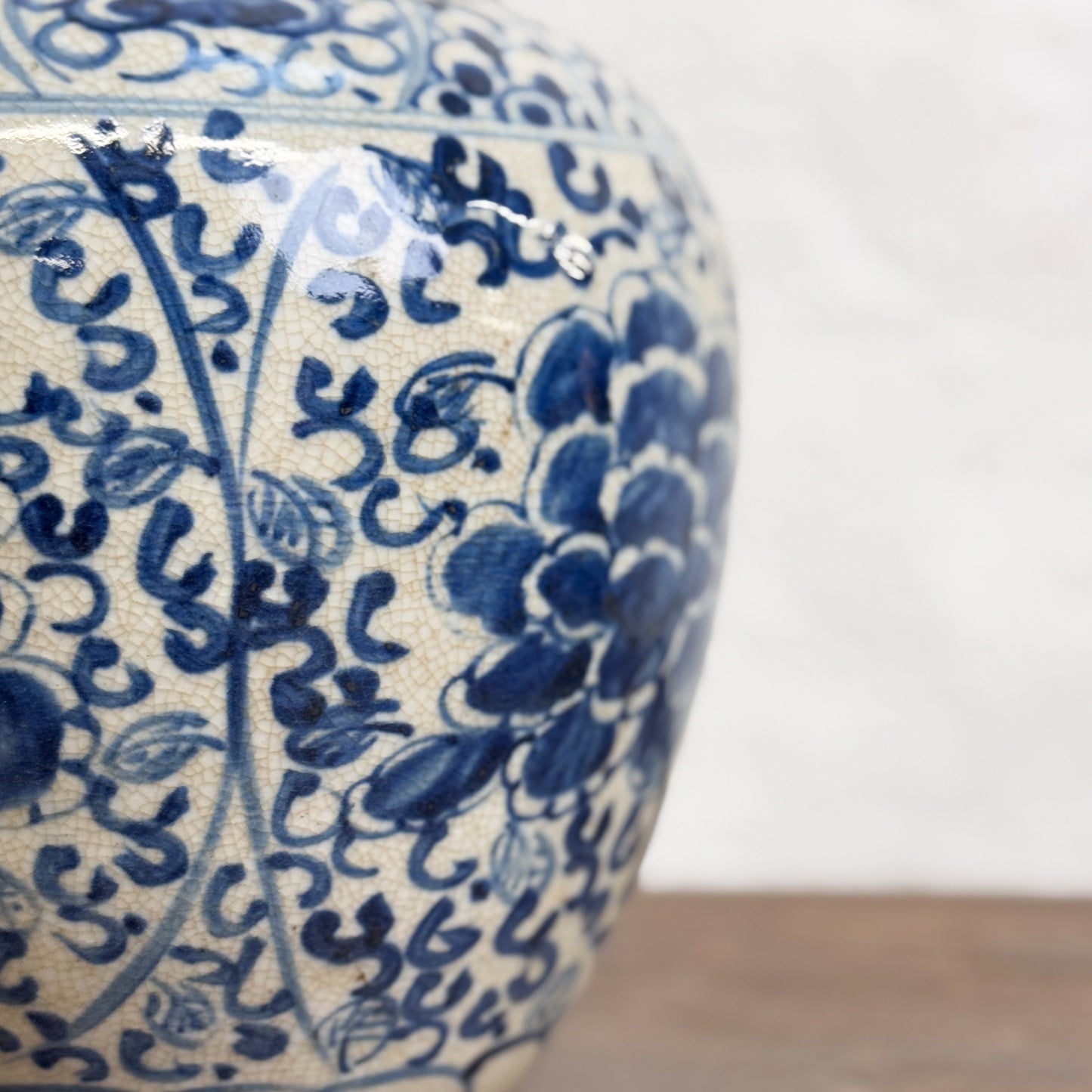 Peony & Vine Porcelain Vase
