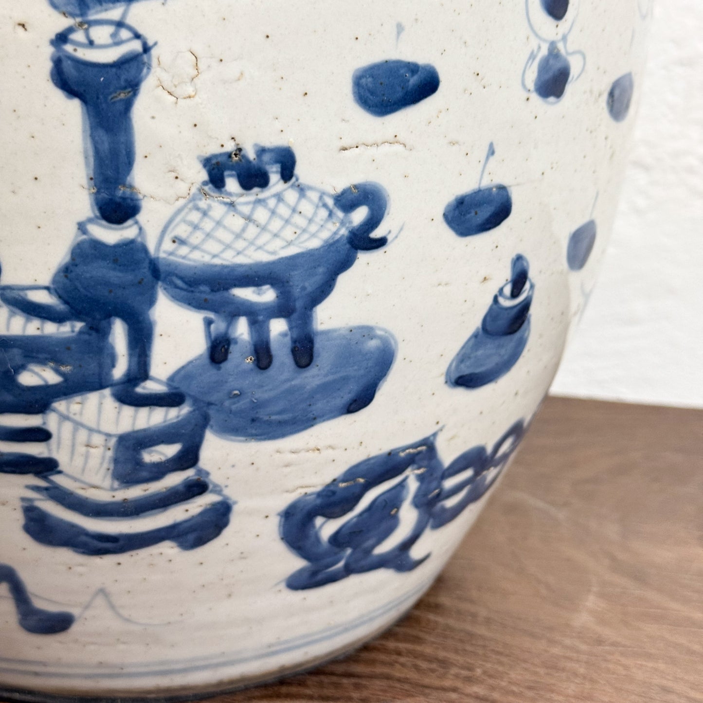 Bogu Style Lidded Porcelain Pot