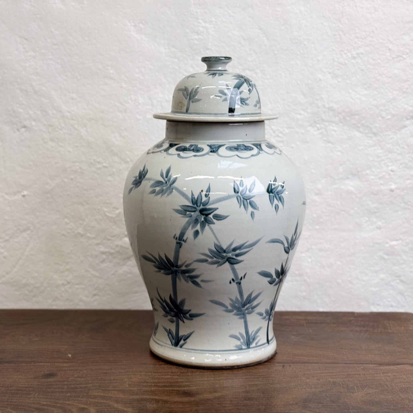 Bamboo Porcelain Temple Jar