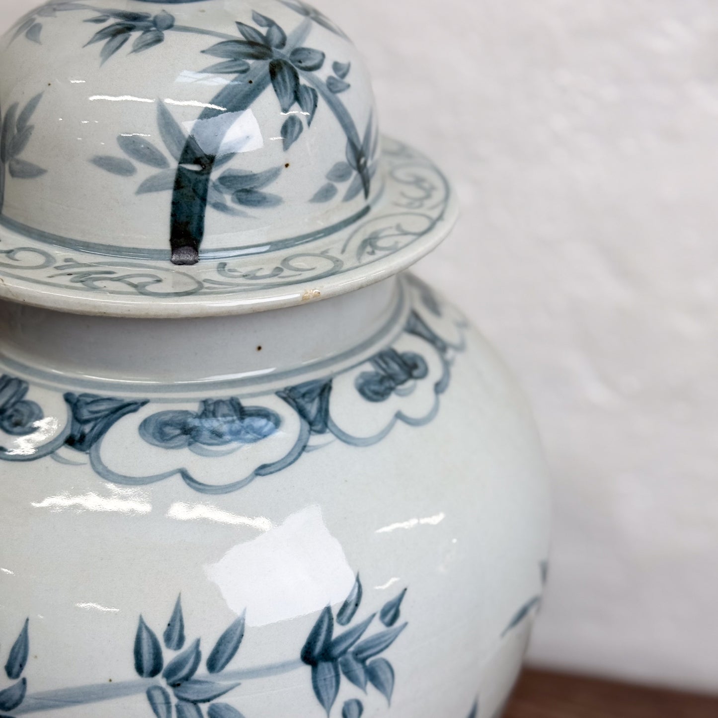Bamboo Porcelain Temple Jar