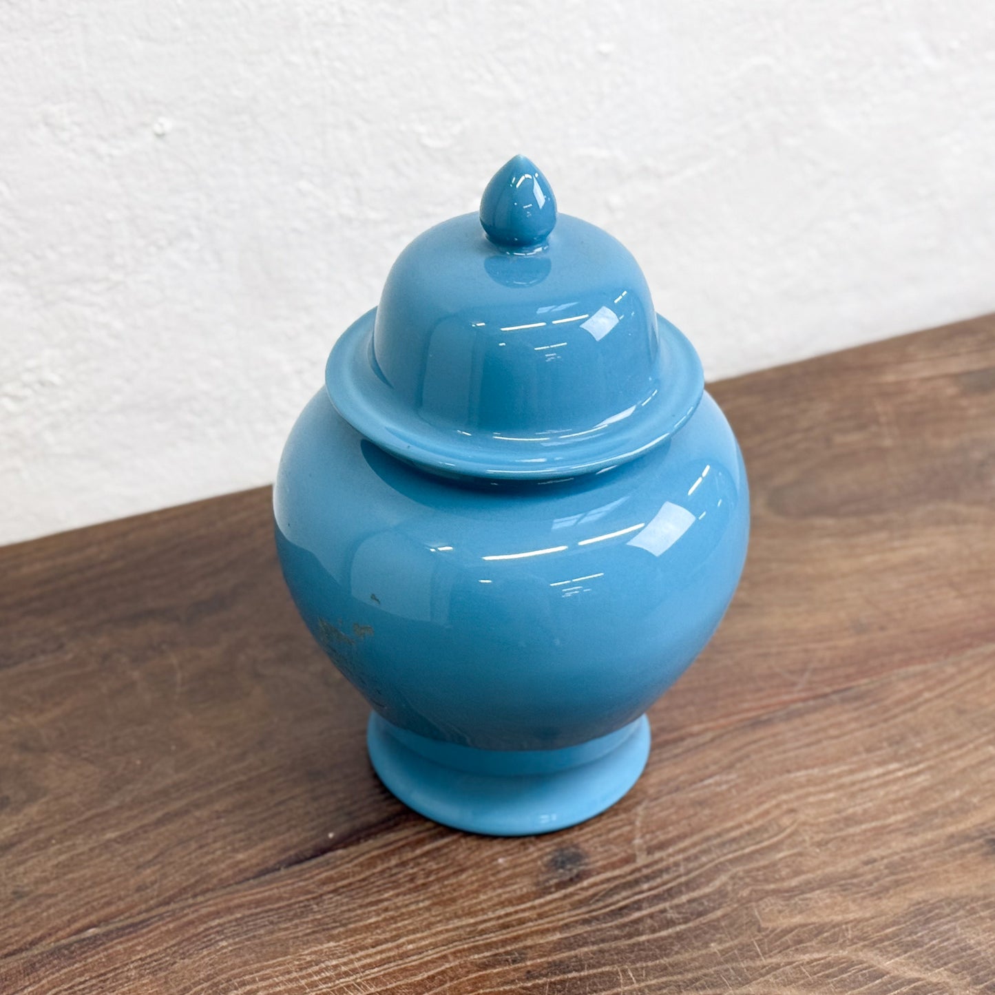 Simple Blue Temple Jar