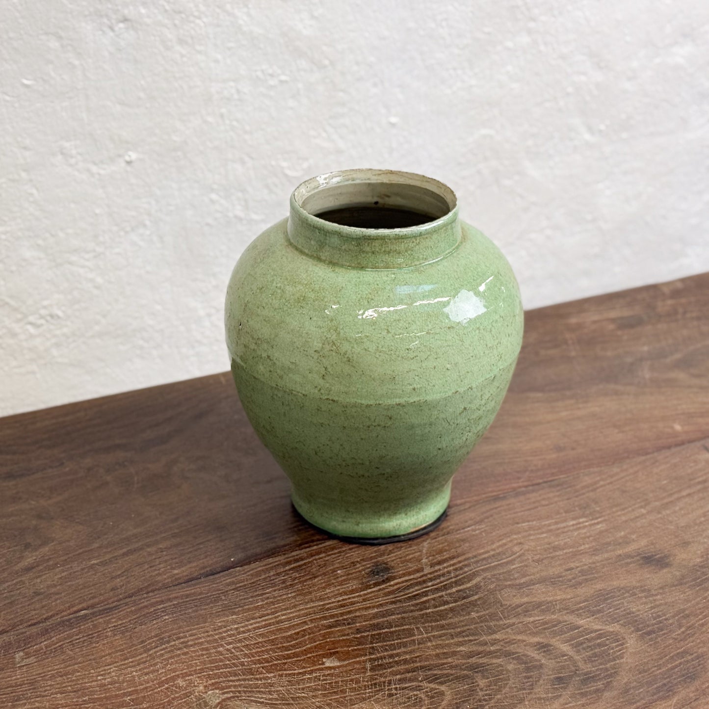Green Crackled Vase