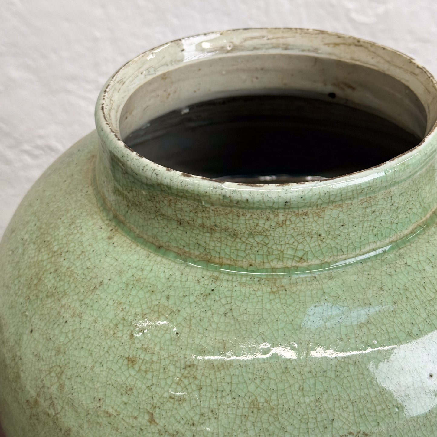 Green Crackled Vase
