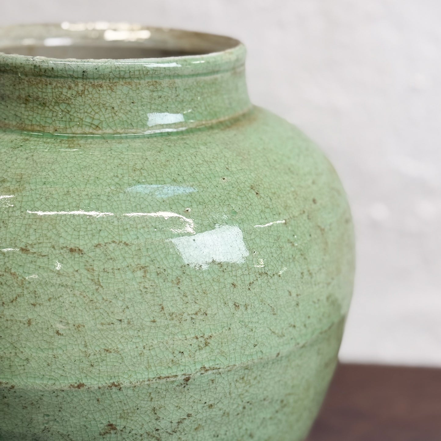 Green Crackled Vase