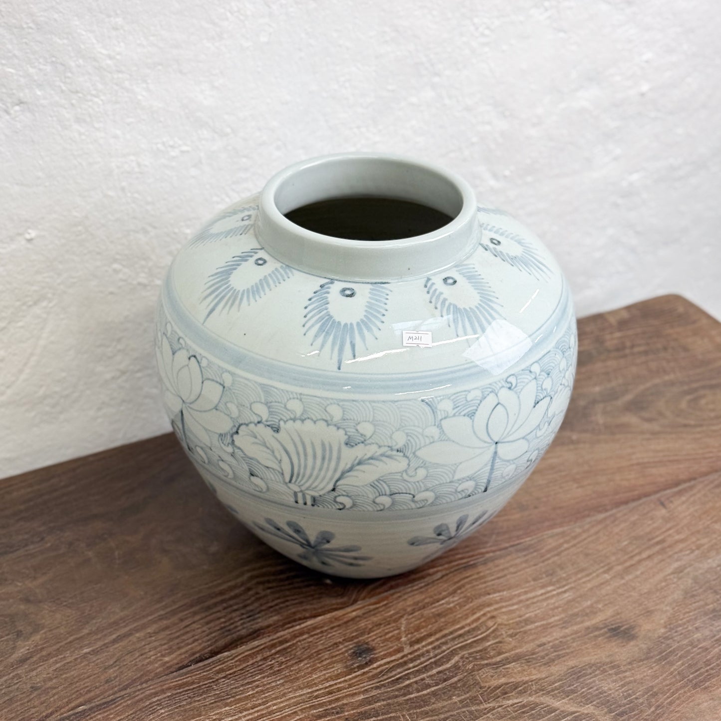 Large Lotus Porcelain Vase