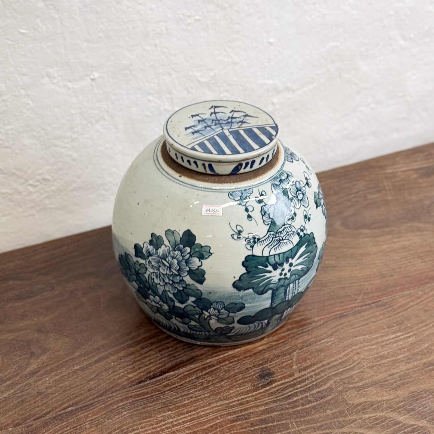 Peony & Lily Porcelain Ginger Jar