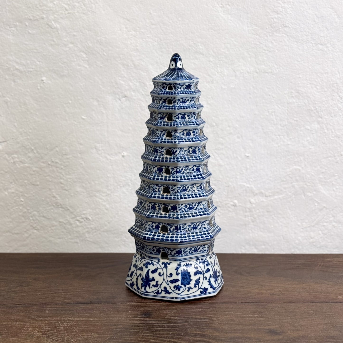Flower & Vine Porcelain Pagoda