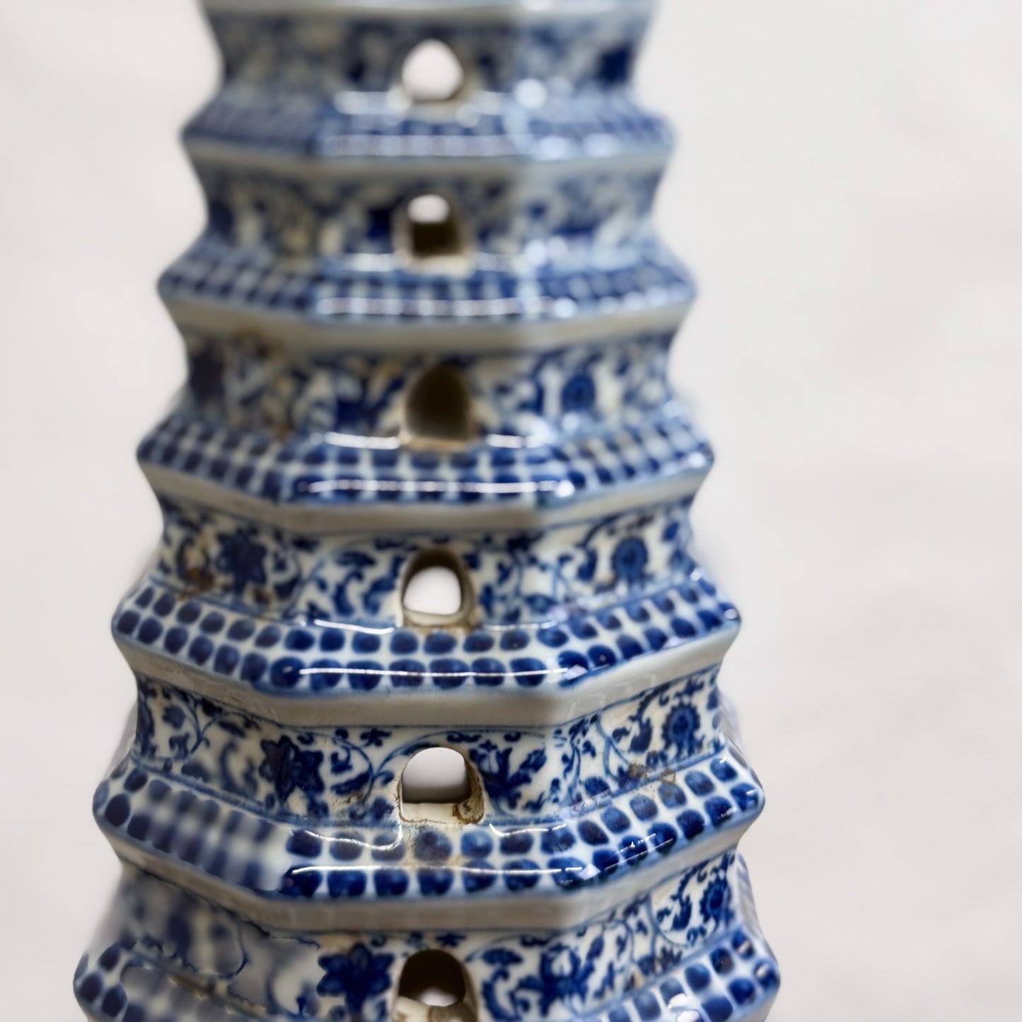 Flower & Vine Porcelain Pagoda