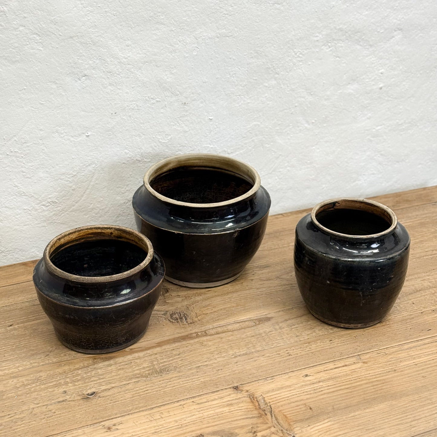 Squat Shanxi Style Glazed Pot