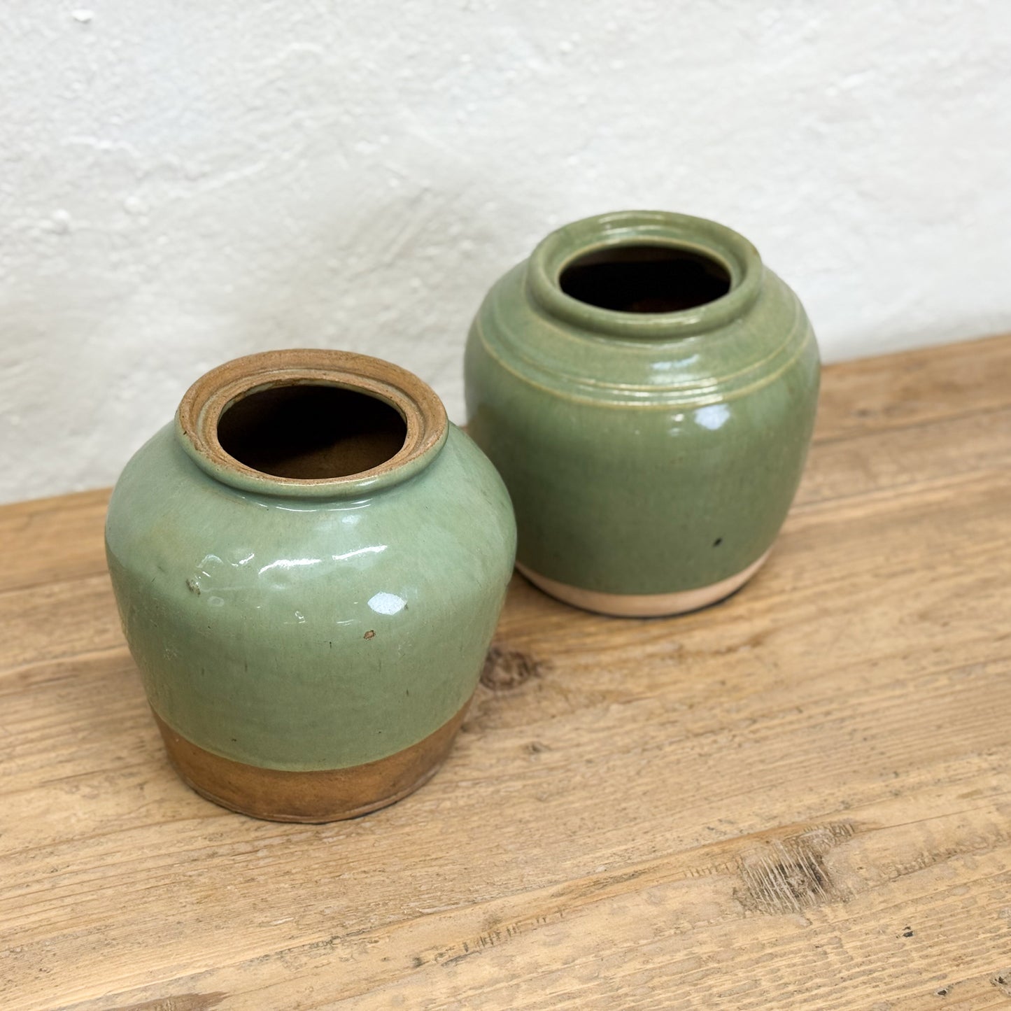 Assorted Simple Green Ceramic Pot