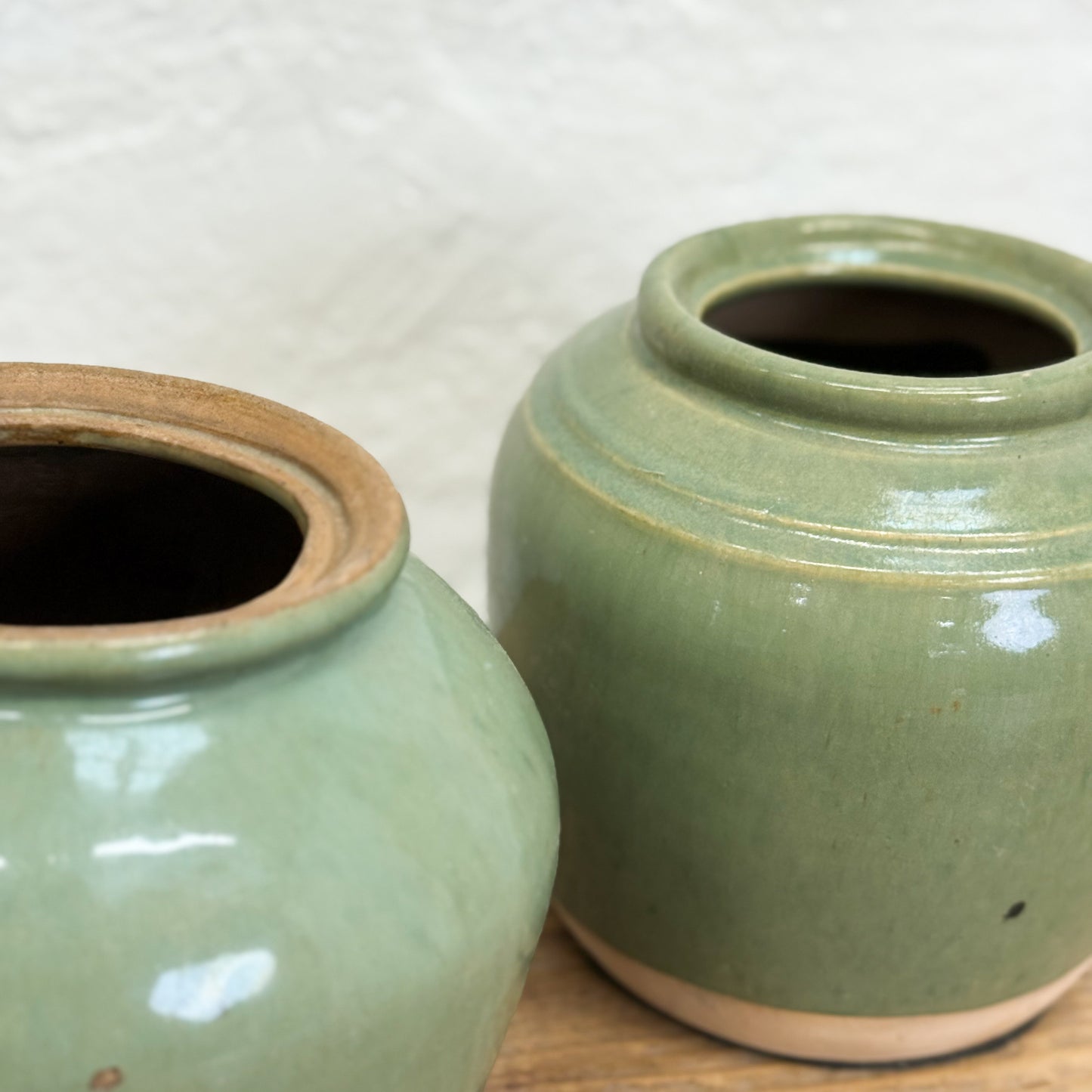 Assorted Simple Green Ceramic Pot