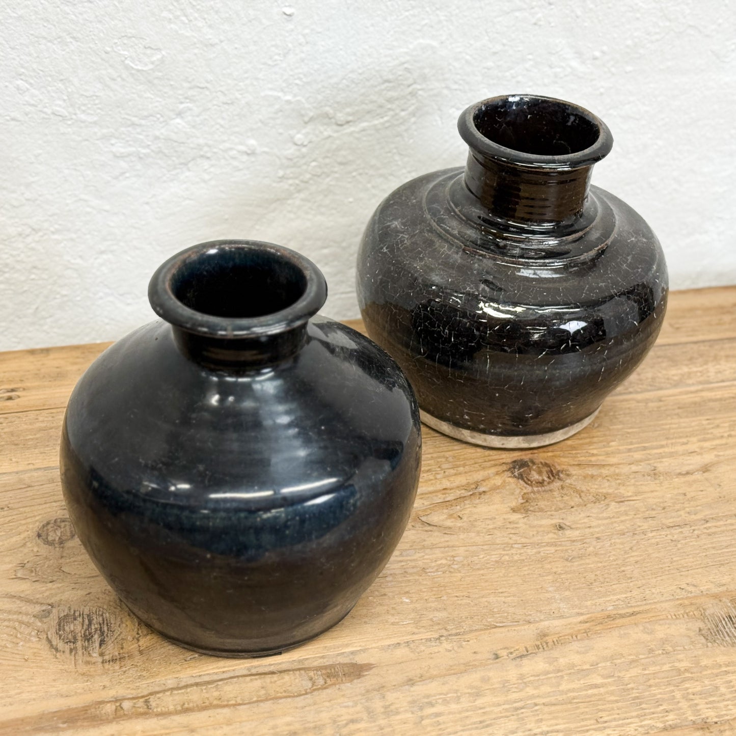 Bottle Neck Shanxi Style Glazed Vase