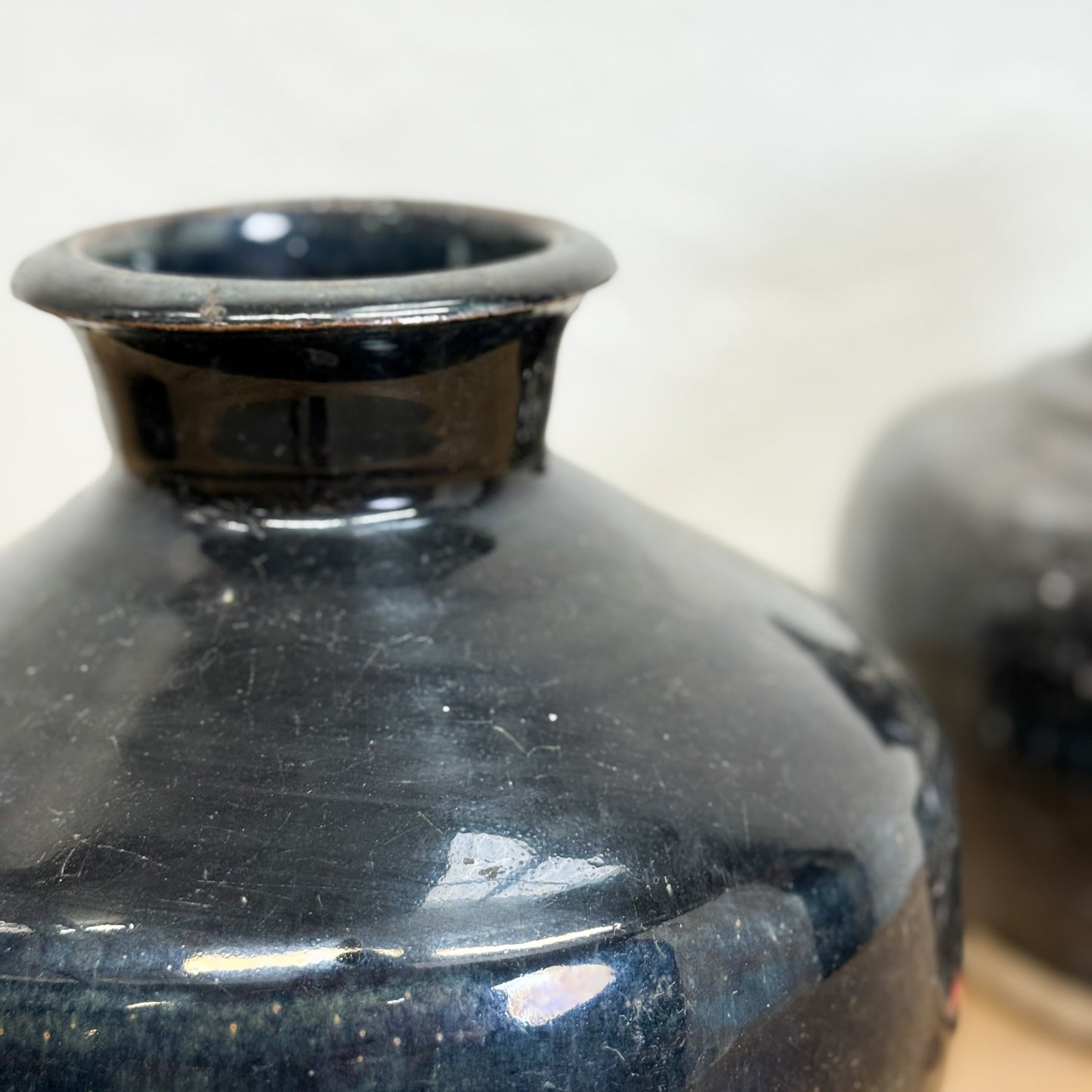 Bottle Neck Shanxi Style Glazed Vase
