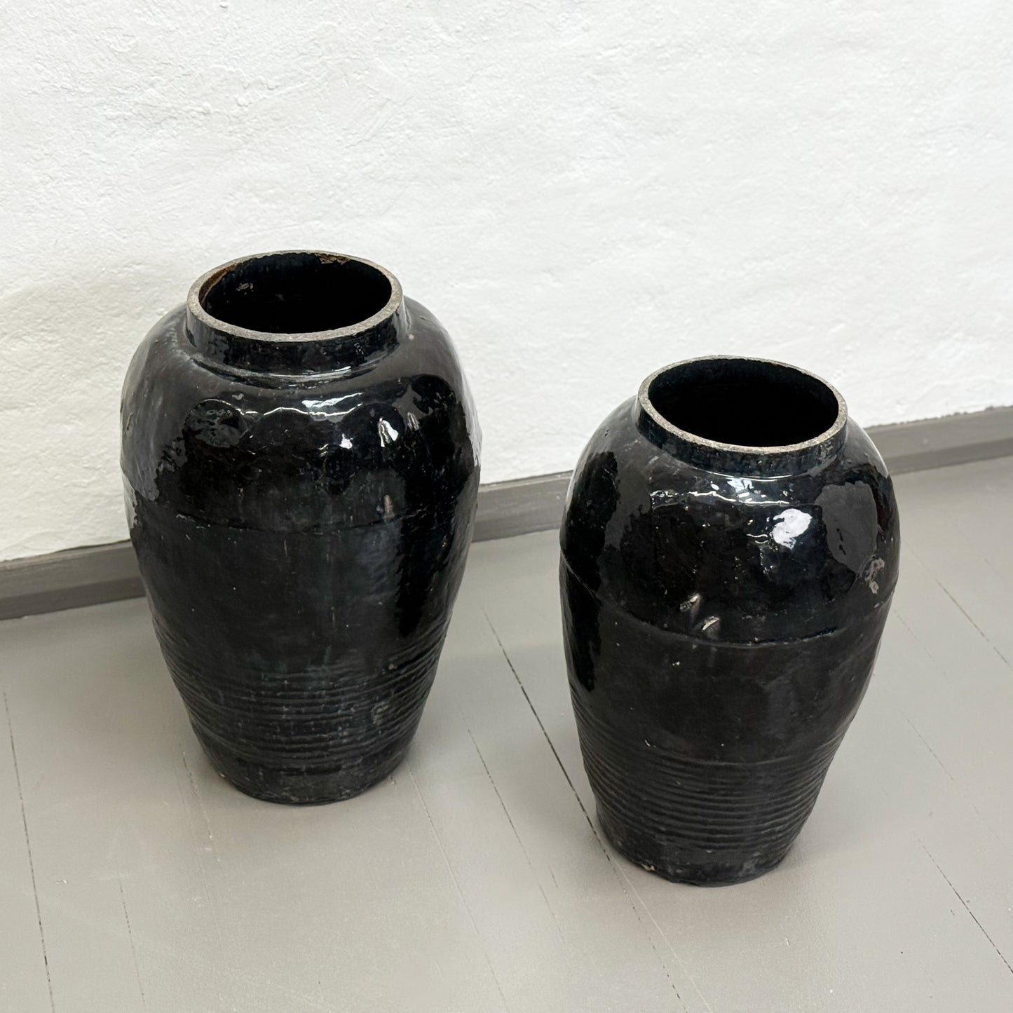 Tall Shanxi Style Glazed Vase