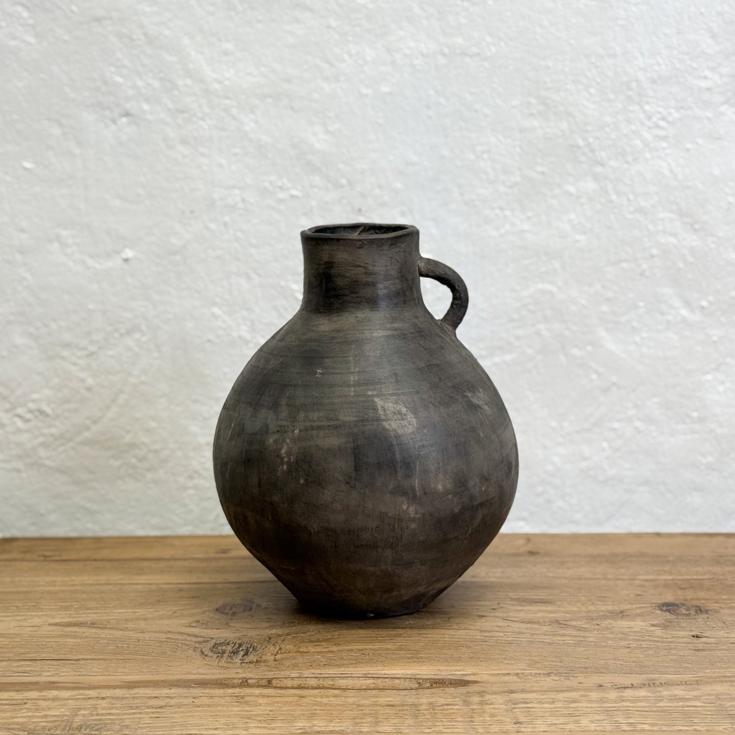 Unglazed Globular Handle Pot