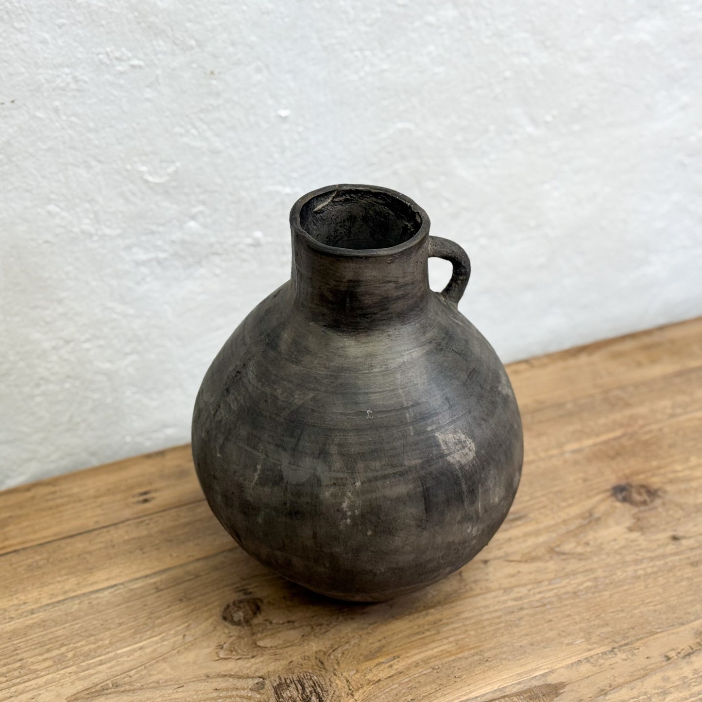 Unglazed Globular Handle Pot