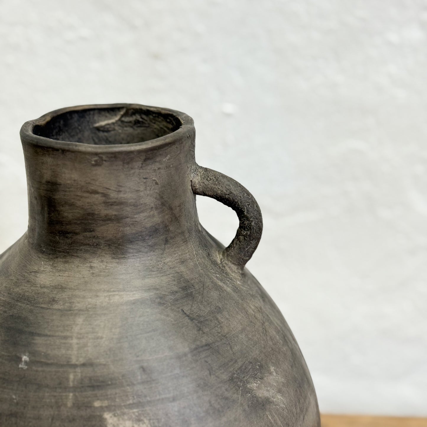 Unglazed Globular Handle Pot