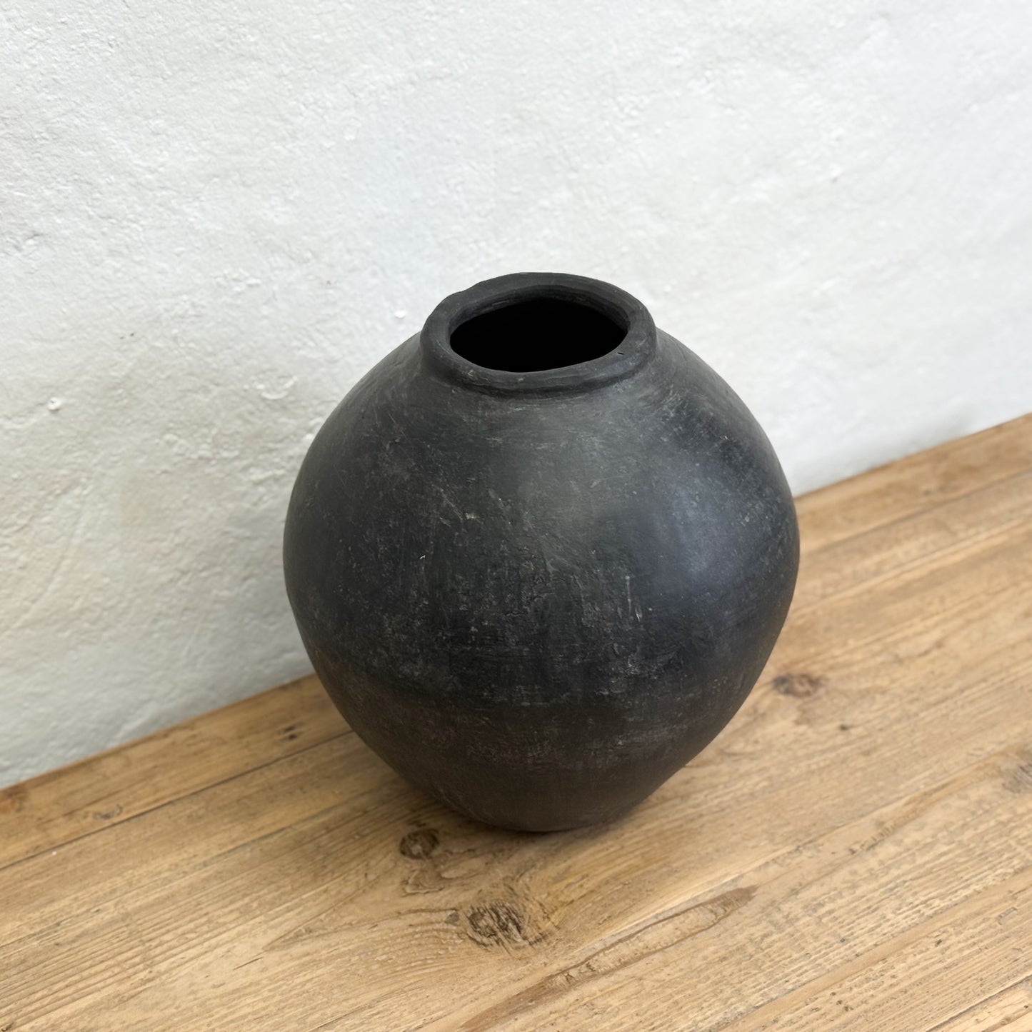 Unglazed Moon Pot