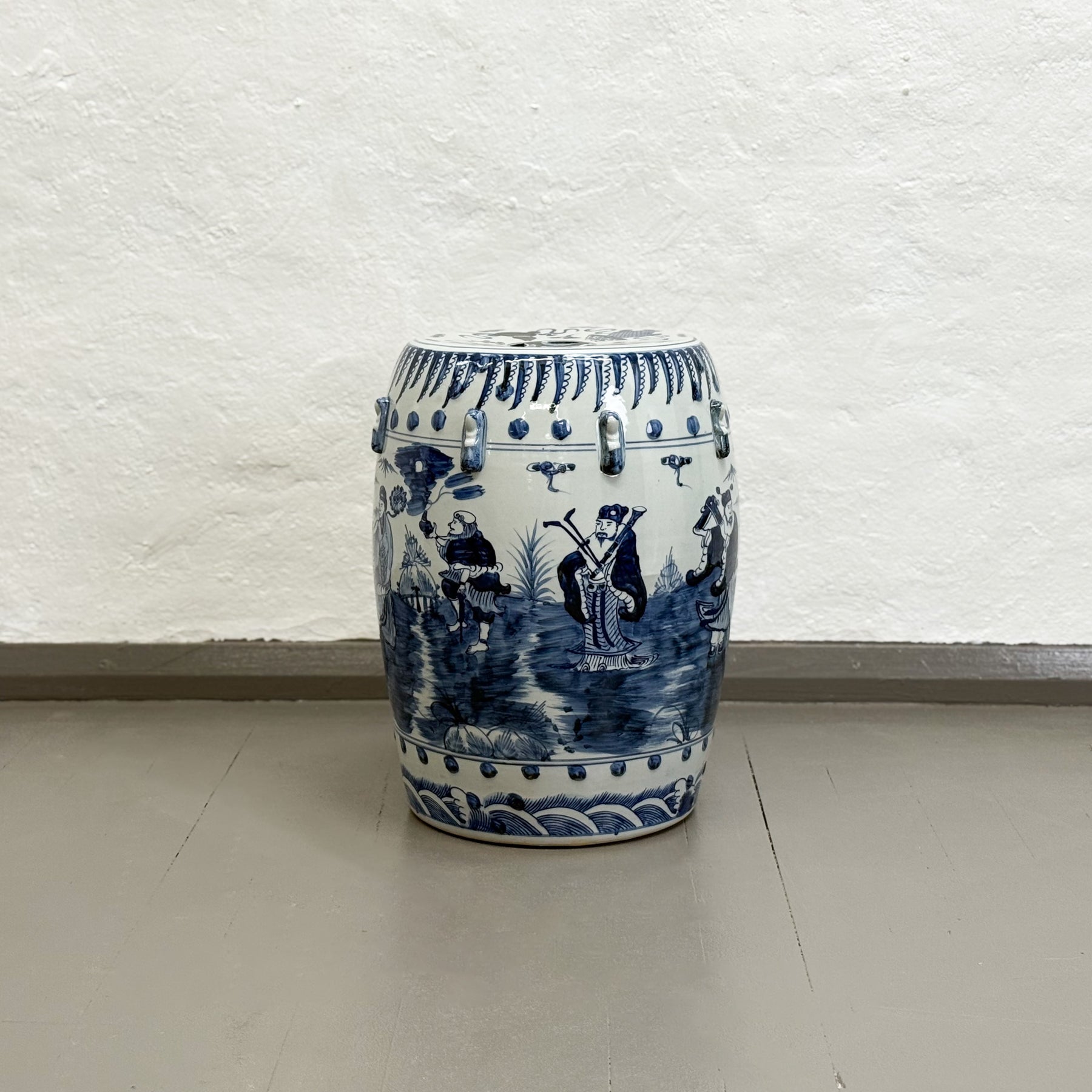 Musician Scene Porcelain Stool