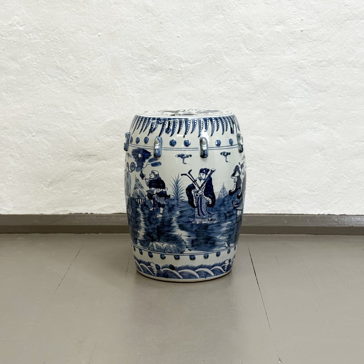 Musician Scene Porcelain Stool