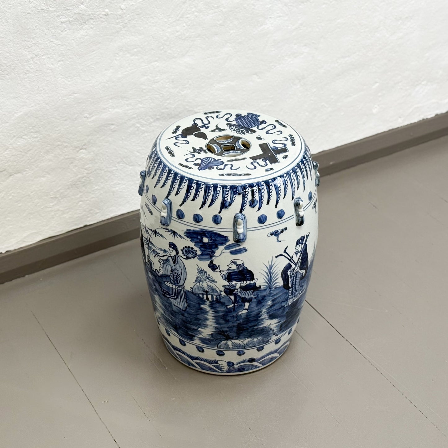 Musician Scene Porcelain Stool