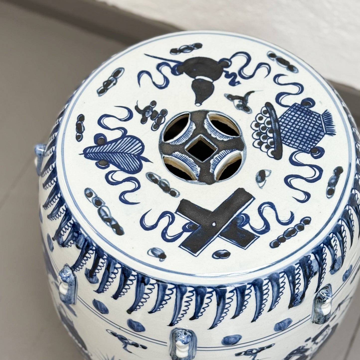 Musician Scene Porcelain Stool