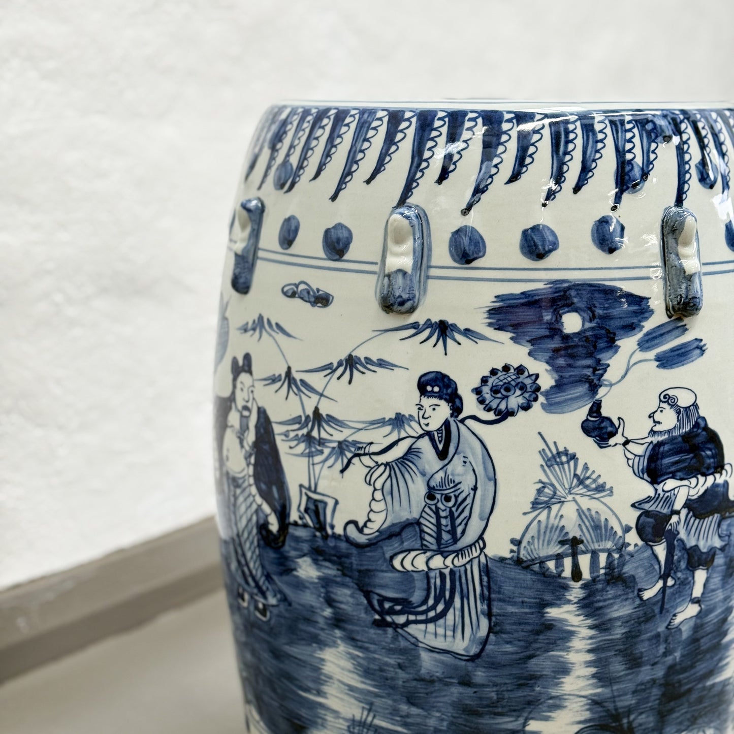 Musician Scene Porcelain Stool