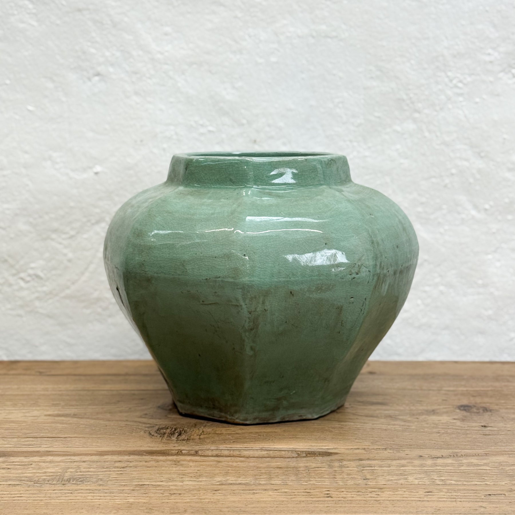 Octagonal Celadon Vase