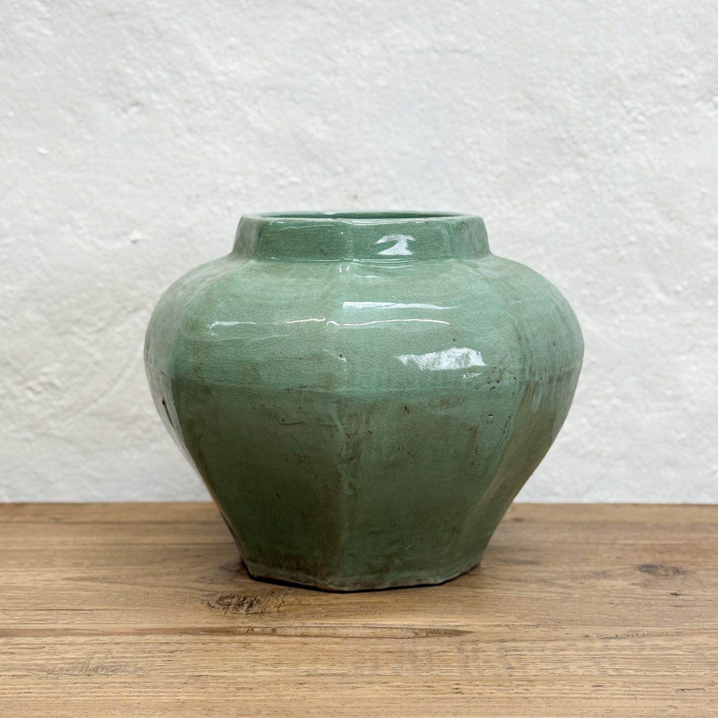 Octagonal Celadon Vase
