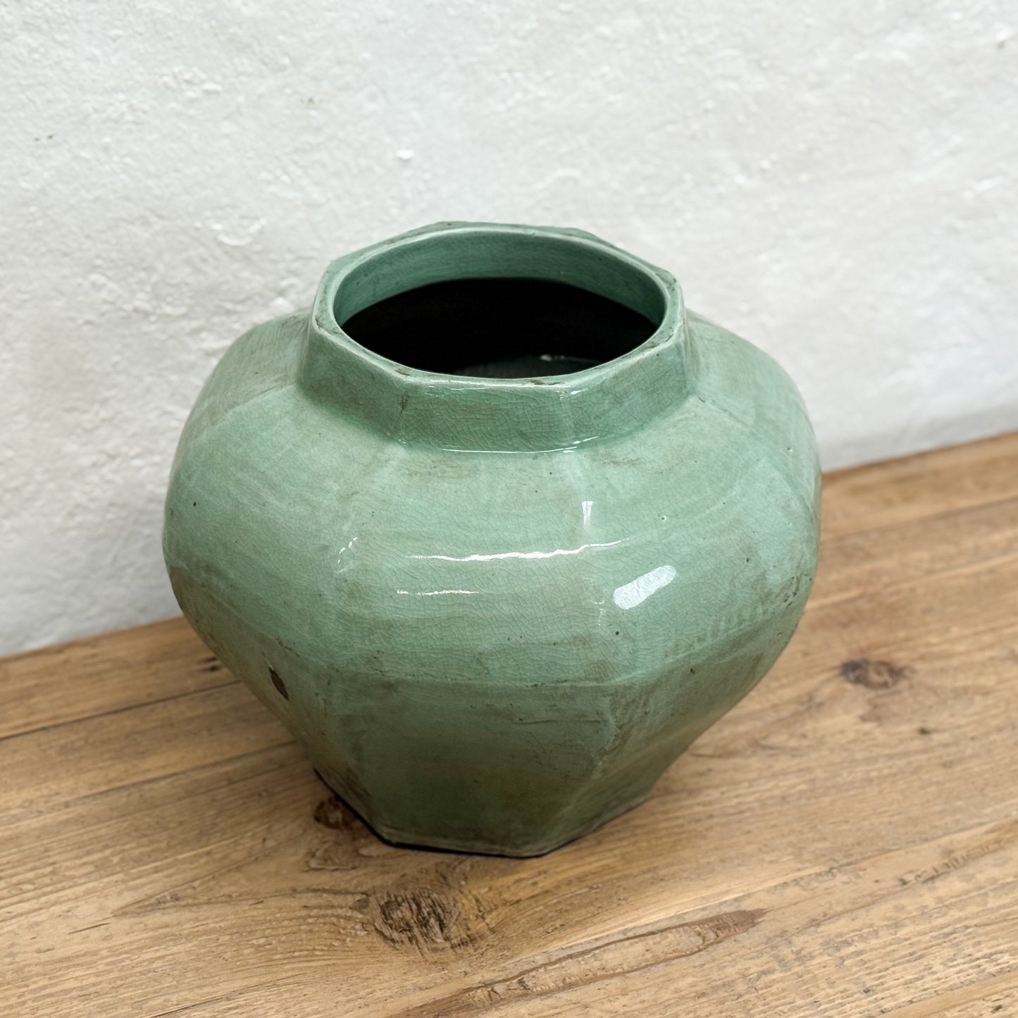 Octagonal Celadon Vase