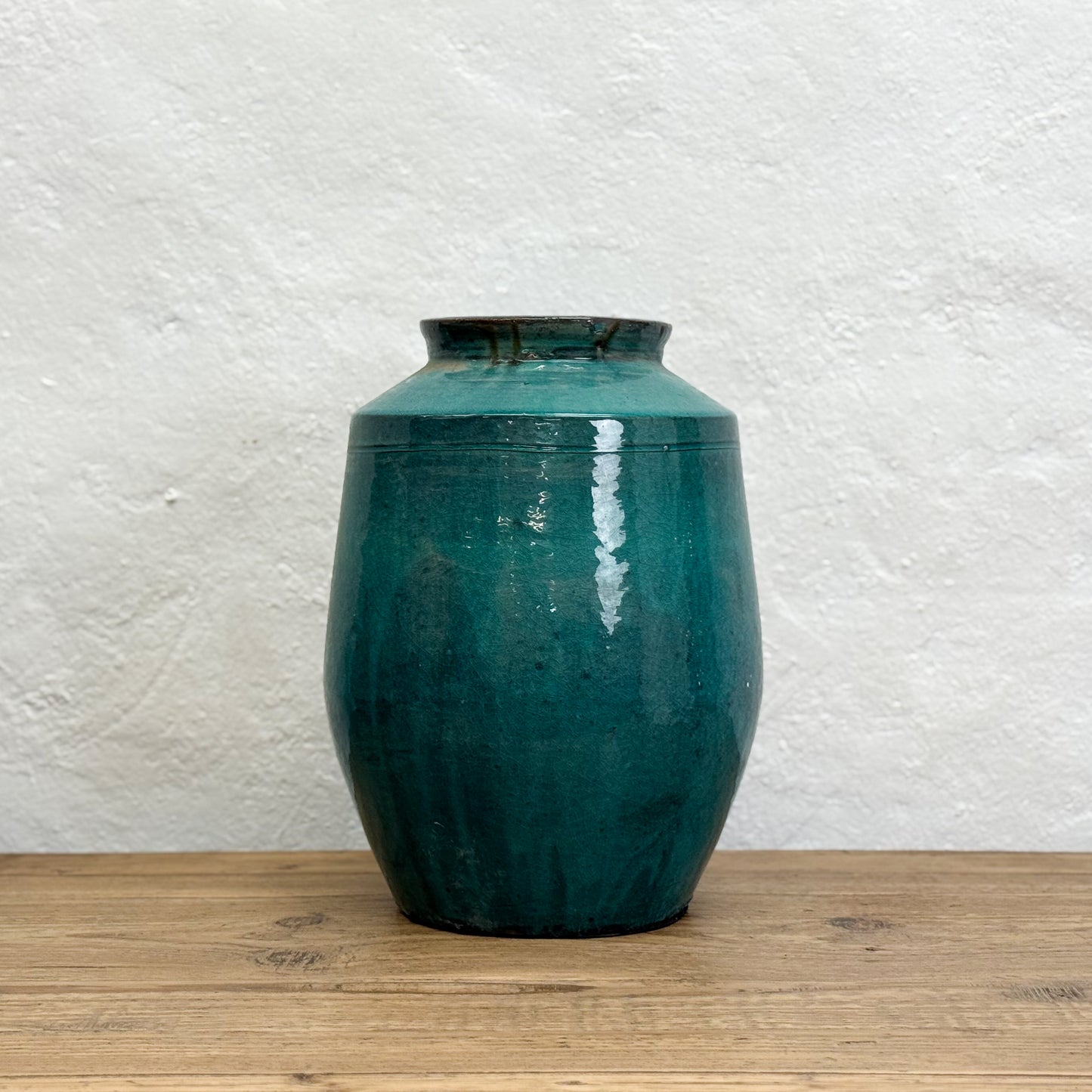 Teal Glazed Pot