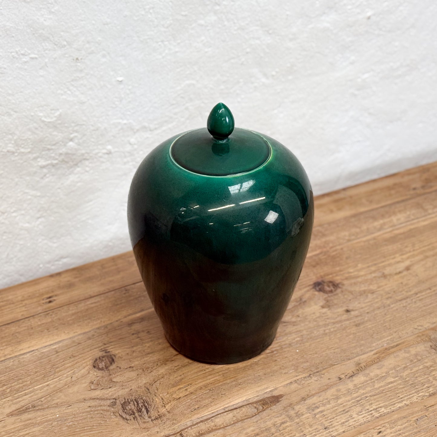Emerald Green Melon Jar