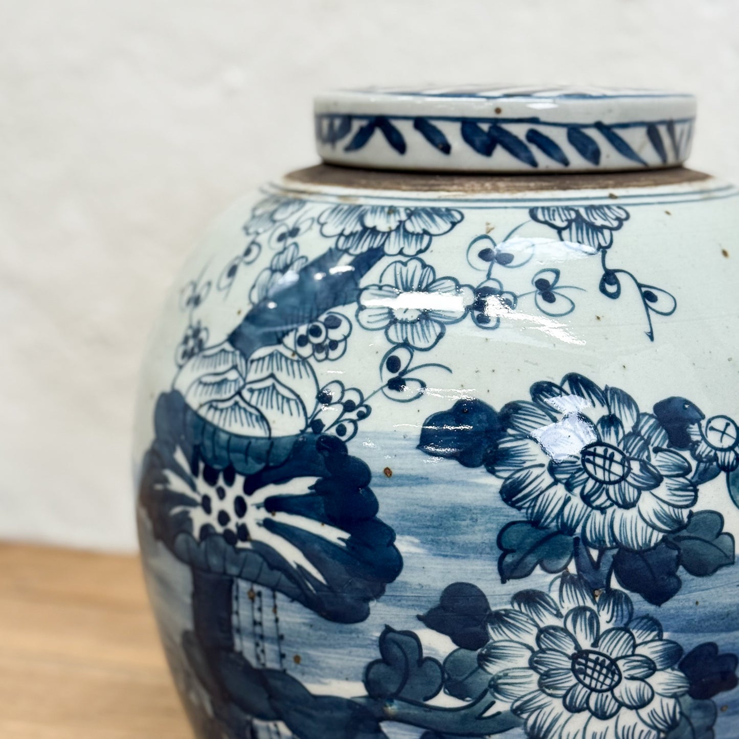 Peony Porcelain Ginger Jar