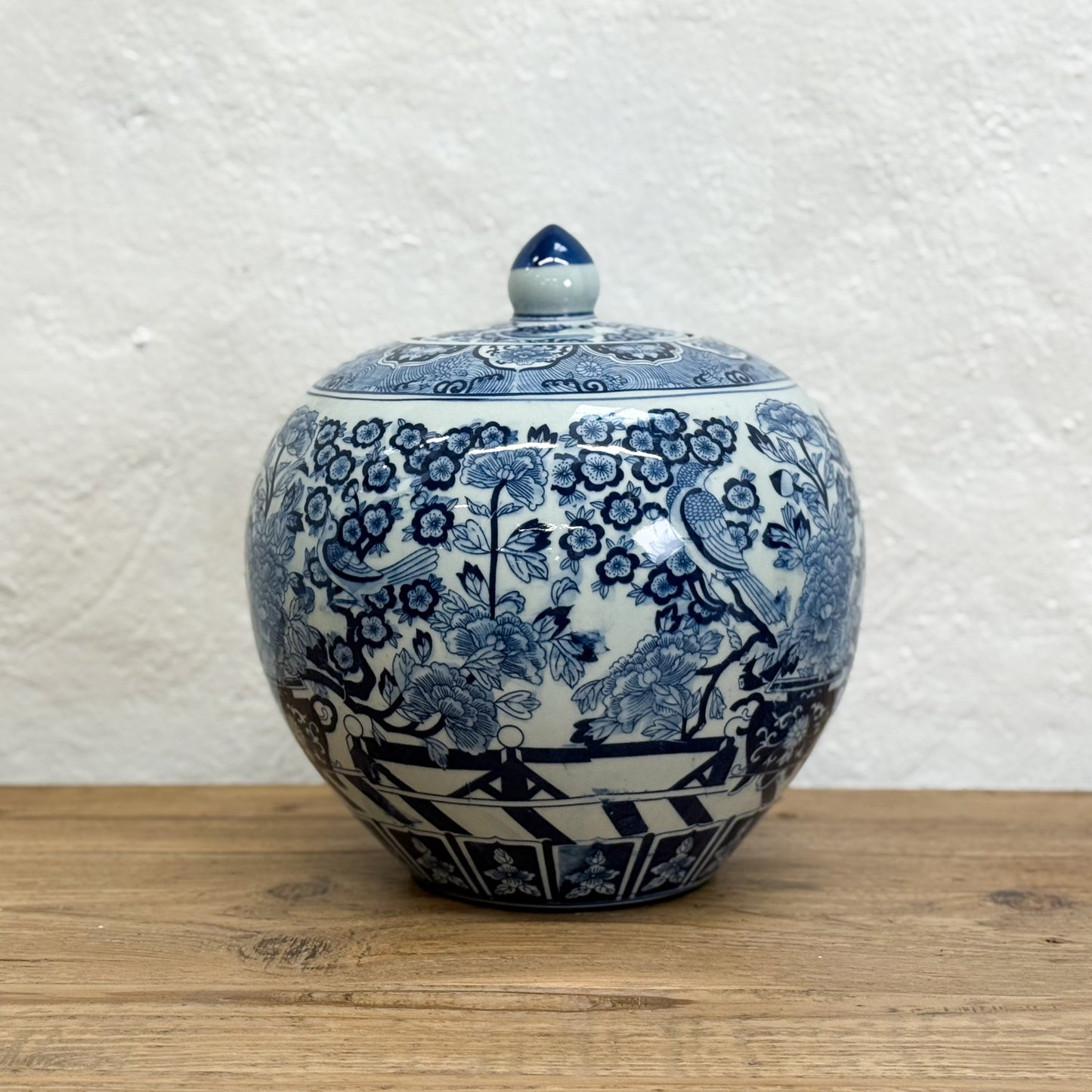 Plum Blossom Porcelain Ginger Jar