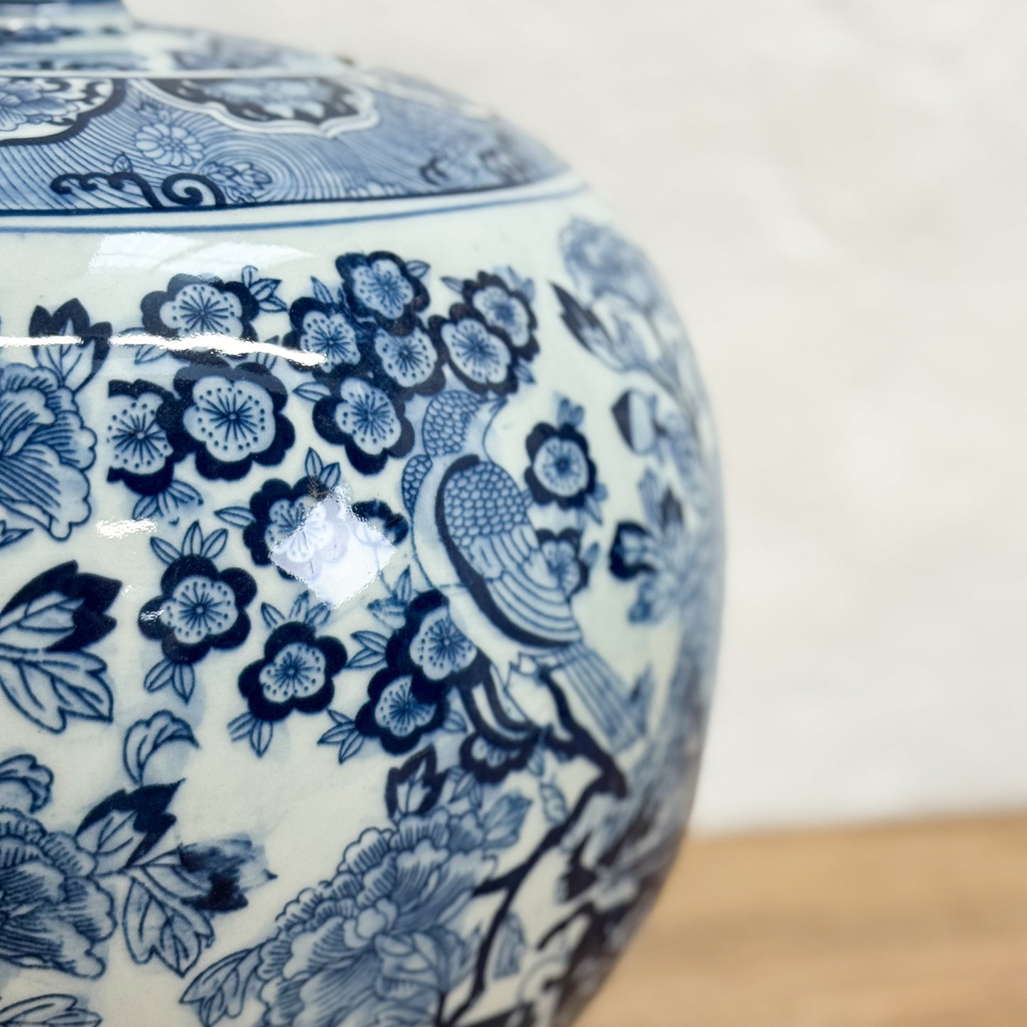 Plum Blossom Porcelain Ginger Jar