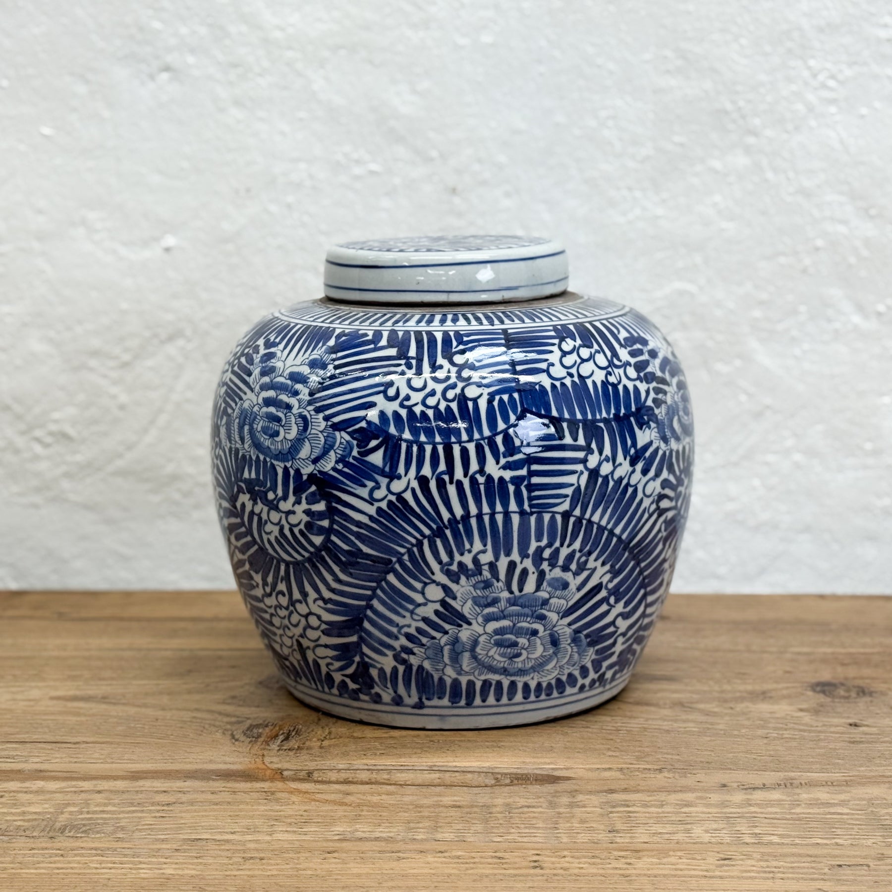 Floral & Foliage Porcelain Ginger Jar