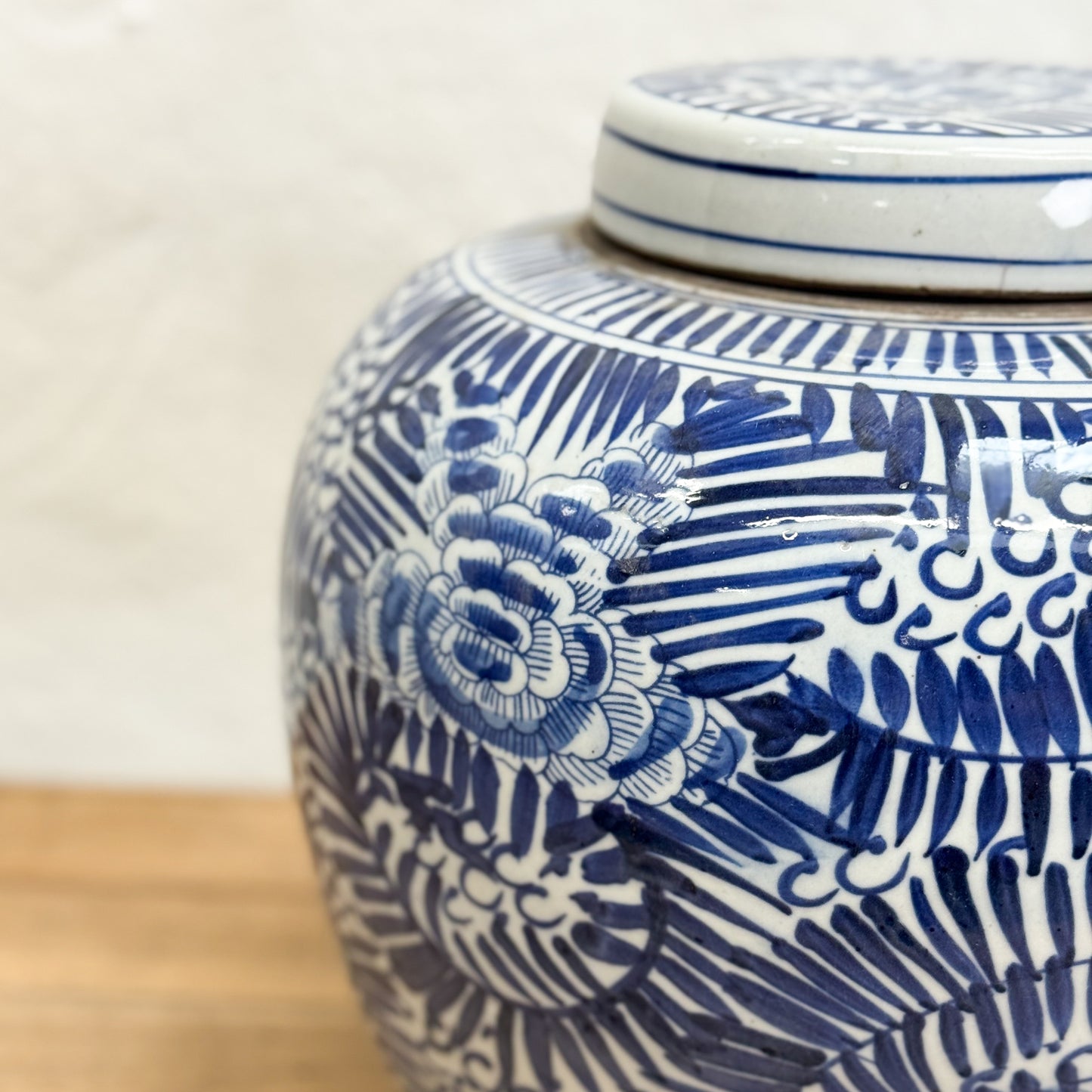 Floral & Foliage Porcelain Ginger Jar