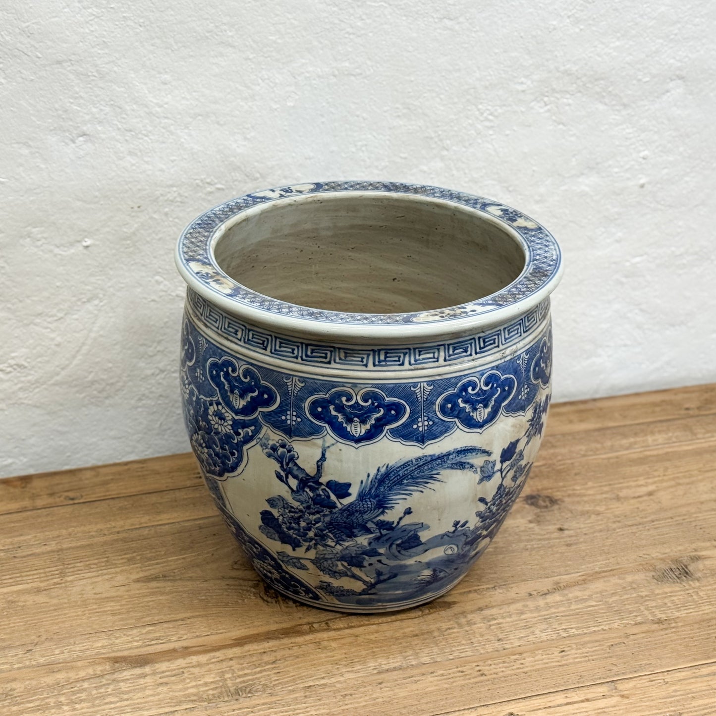 Large Phoenix Porcelain Planter