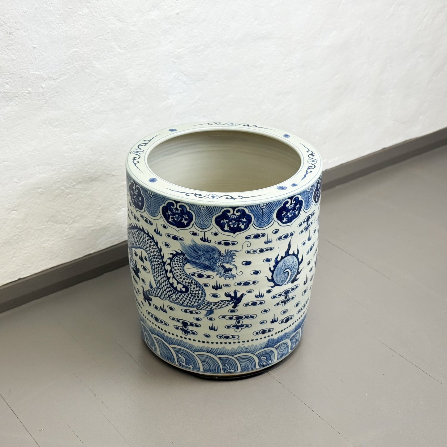 Large Dragon Porcelain Planter