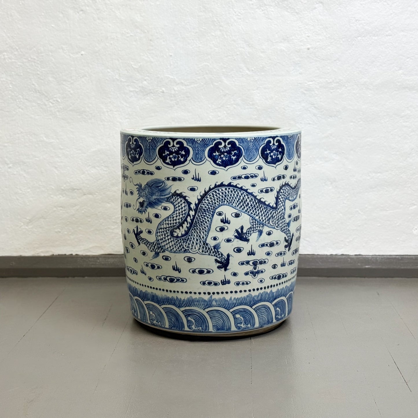 Large Dragon Porcelain Planter