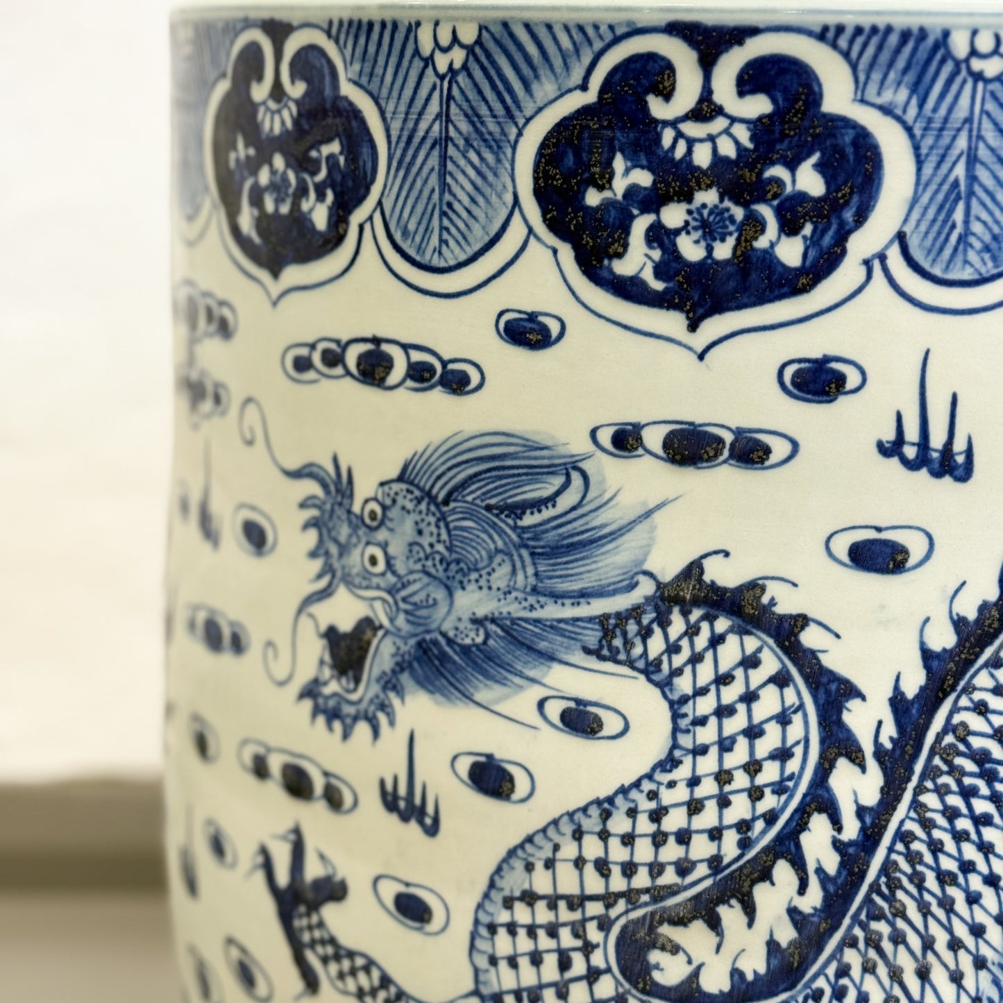 Large Dragon Porcelain Planter