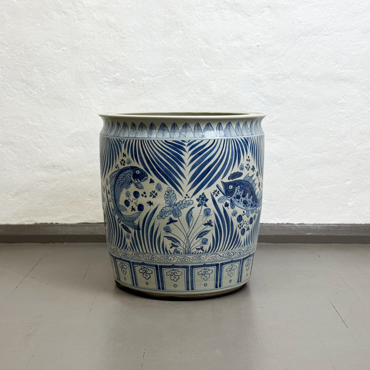 Ceramic Fish Pattern Pot Large Fish Porcelain Planter – Orient House