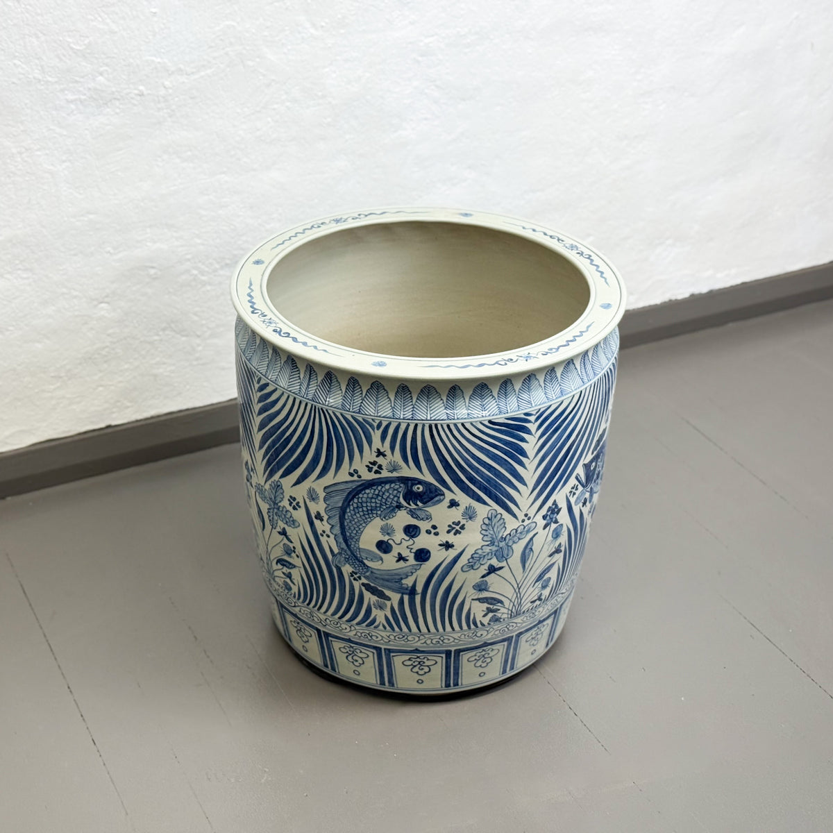 Ceramic Fish Pattern Pot Large Fish Porcelain Planter – Orient House