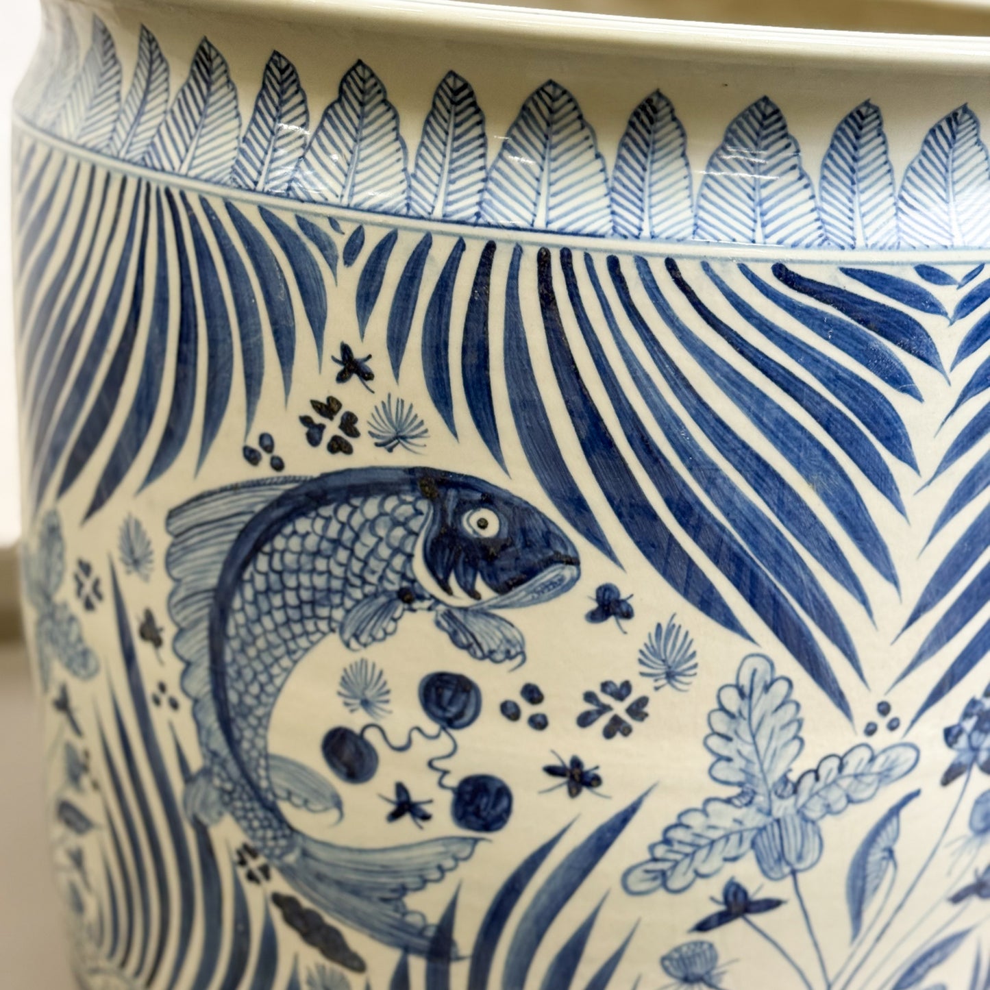 Large Fish Porcelain Planter